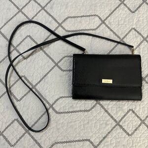 Kate Spade Black Crossbody Bag with Gold Accents